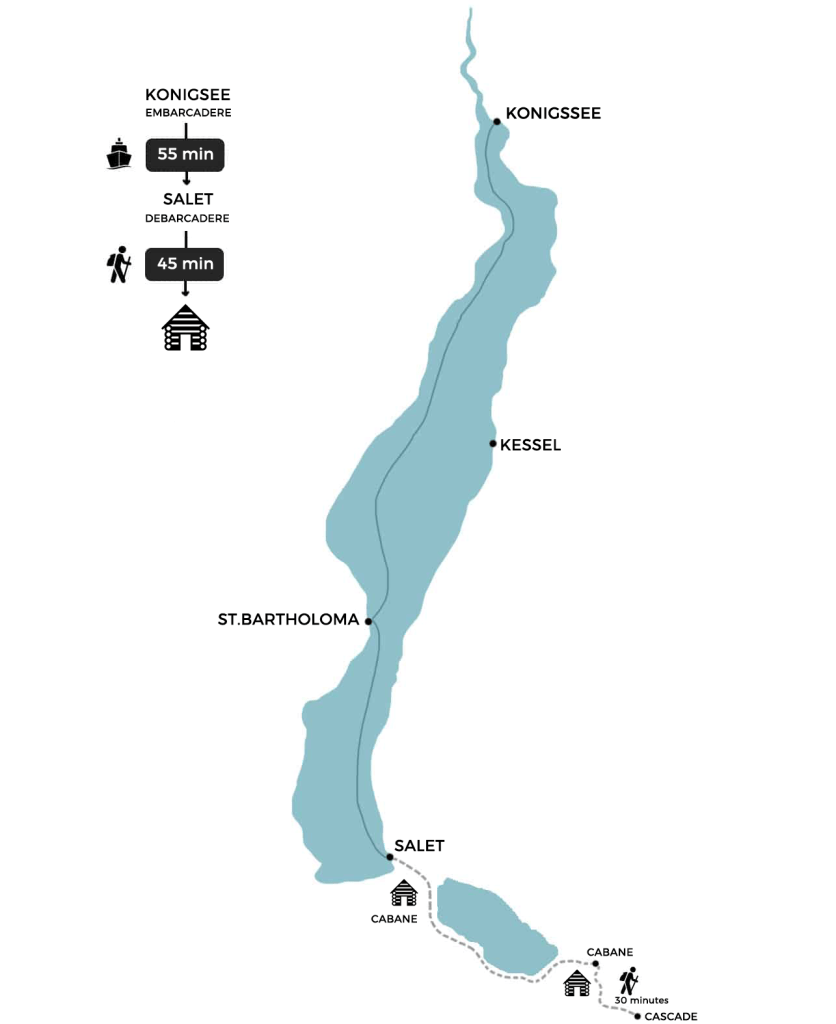 carte détaillée lac konigssee et obersee