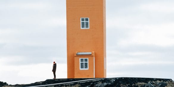 Phare orange Islande