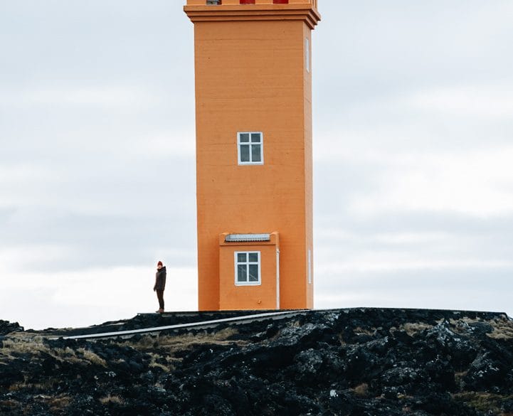 Phare orange Islande