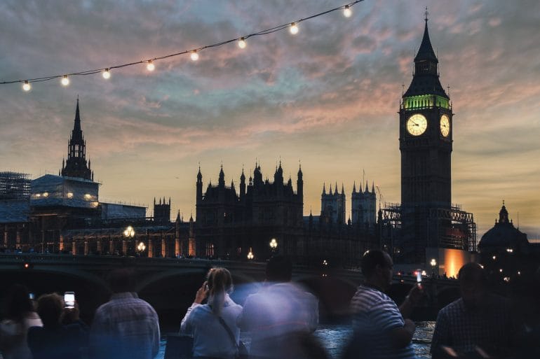 Londres au coucher de soleil